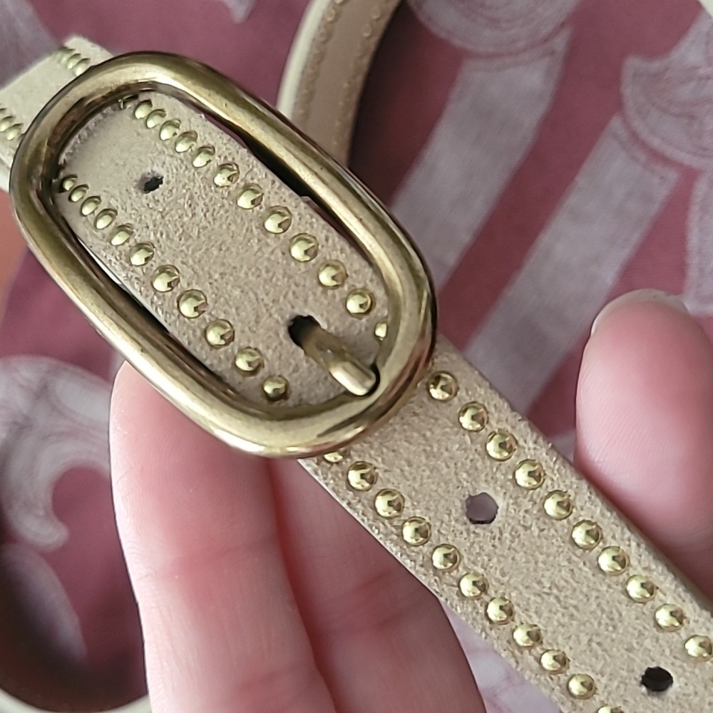 Brass & Leather Belt Woman Size L